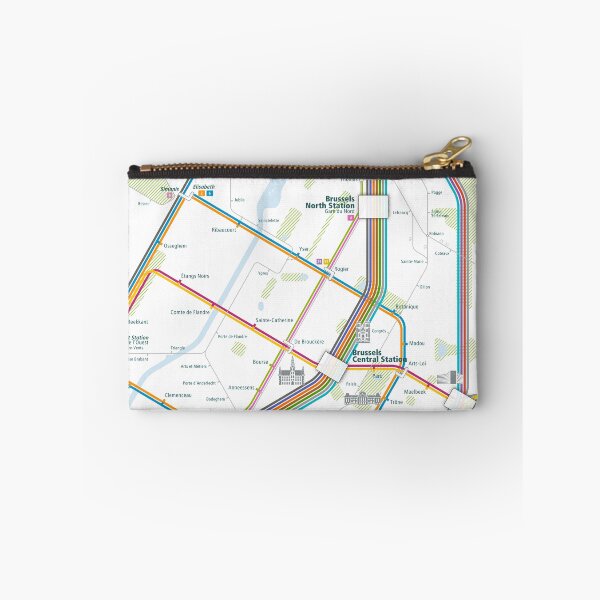 Item preview, Brussels City Rail Map Square designed and sold by AnsgarVollmer.