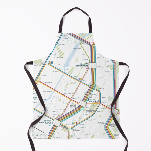 Item preview, Brussels City Rail Map Square designed and sold by AnsgarVollmer.
