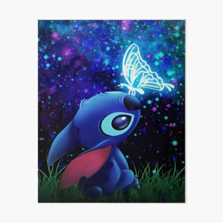 stitch butterfly Starry sky Art Board Print