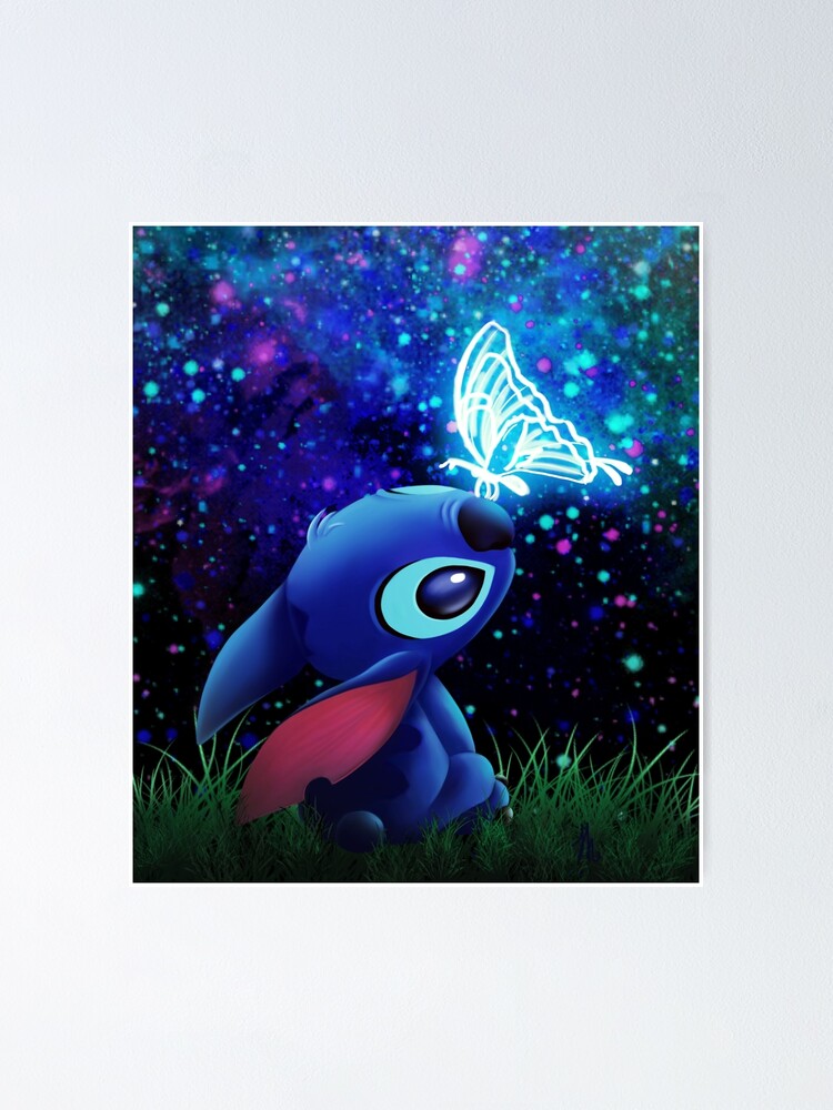 "stitch butterfly Starry sky" Poster for Sale by cloudart2868 Redbubble