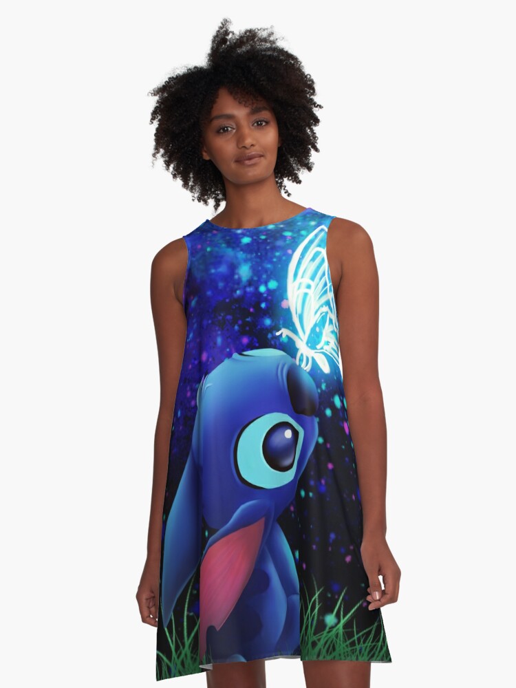 stitch butterfly Starry sky A-Line Dress for Sale by cloud lee