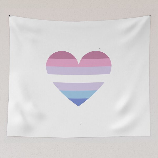 Item preview, Pride Flag Heart -Bigender Pride - White Background designed and sold by thesassypanda.