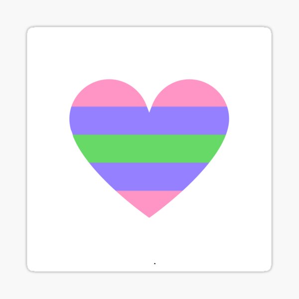 Pride Flag Heart Trigender Pride White Background Sticker For Sale By Thesassypanda 7199