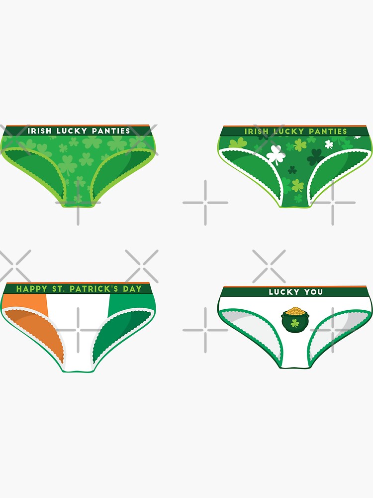 St Patrick Day Irish Lucky Underwear Panties Womens Underwear Sticker for  Sale by hixonhouse