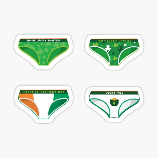 St Patrick Day Irish Lucky Underwear Pants Sticker for Sale by hixonhouse