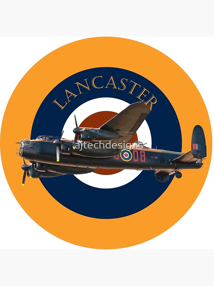 "Lancaster Bomber in RAF roundel " Poster for Sale by ajtechdesigns
