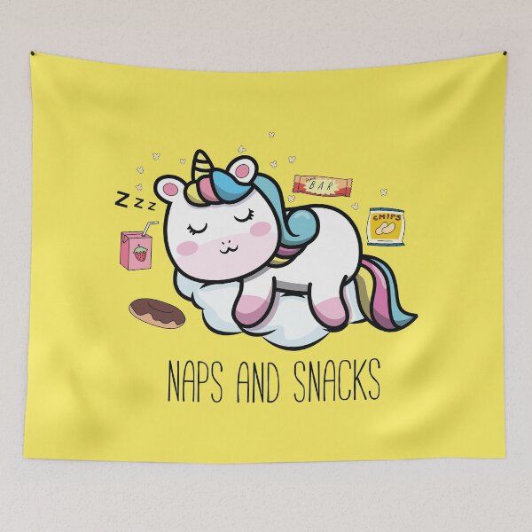 Item preview, Cute Unicorn Naps and Snacks designed and sold by Full Moon.