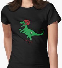 Roller Derby Velociraptor Women's Fitted T-Shirt