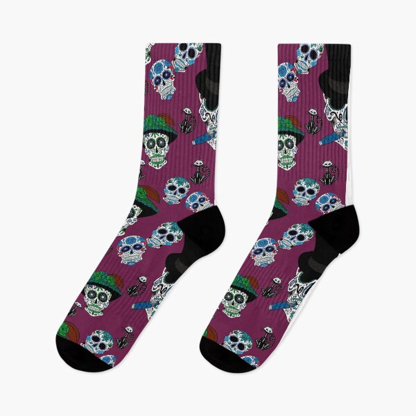 Item preview, purple calaveras designed and sold by elodiemarc24.