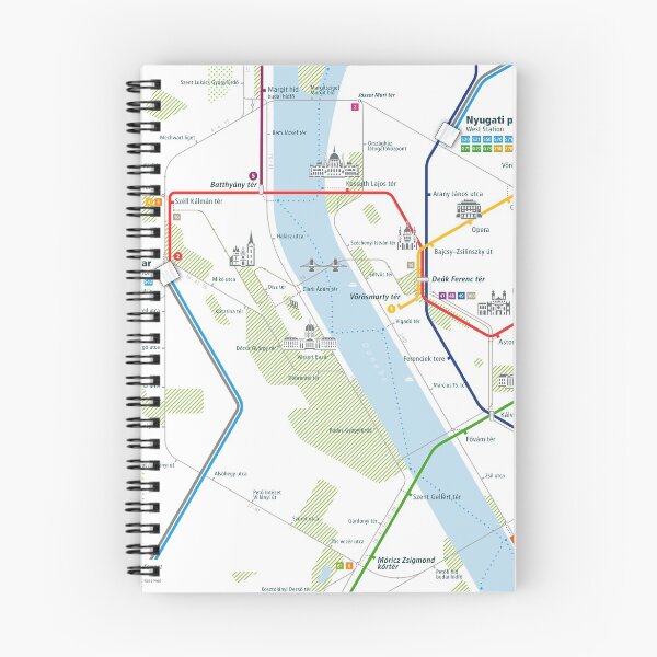 Item preview, Budapest City Rail Map Square designed and sold by AnsgarVollmer.