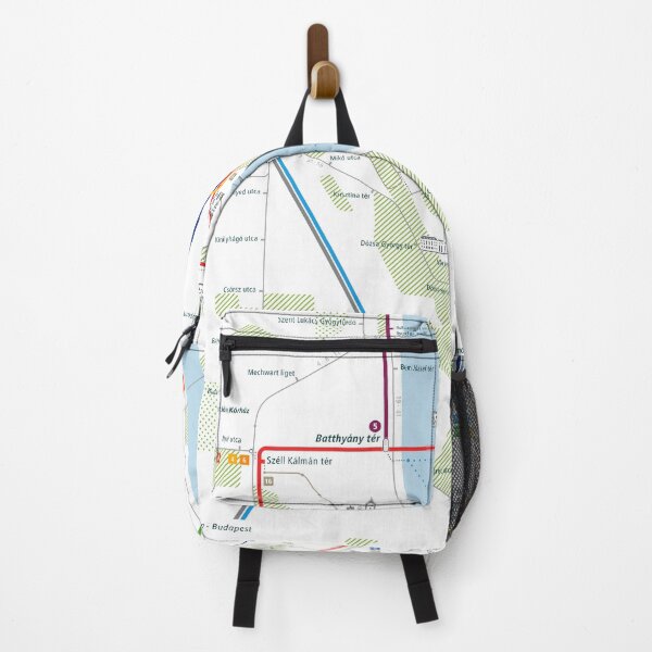 Item preview, Budapest City Rail Map Square designed and sold by AnsgarVollmer.