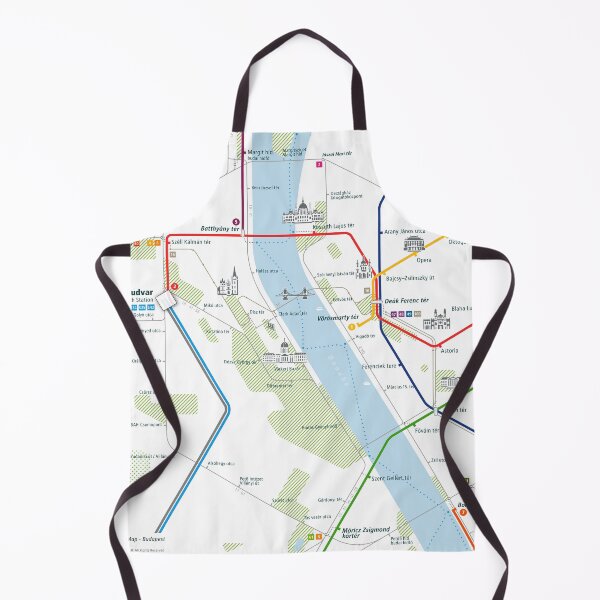 Item preview, Budapest City Rail Map Square designed and sold by AnsgarVollmer.