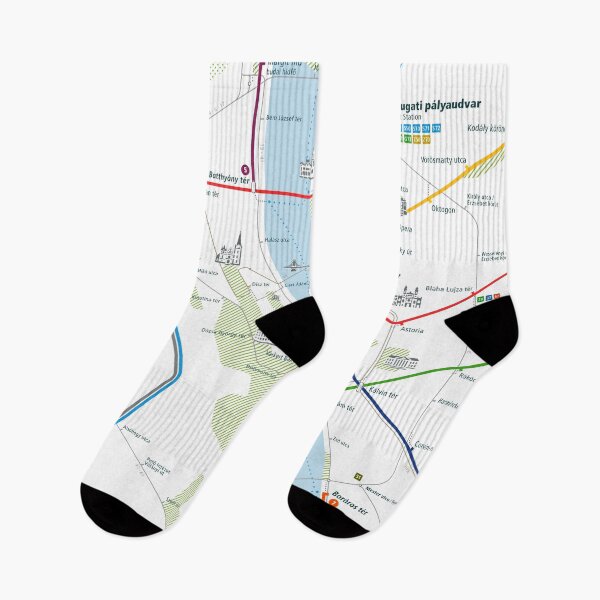 Item preview, Budapest City Rail Map Square designed and sold by AnsgarVollmer.
