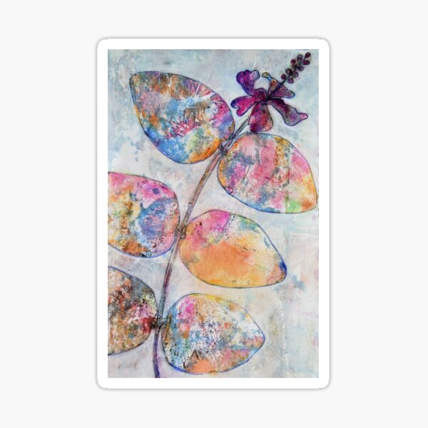 Flower fantasy with leaves Sticker