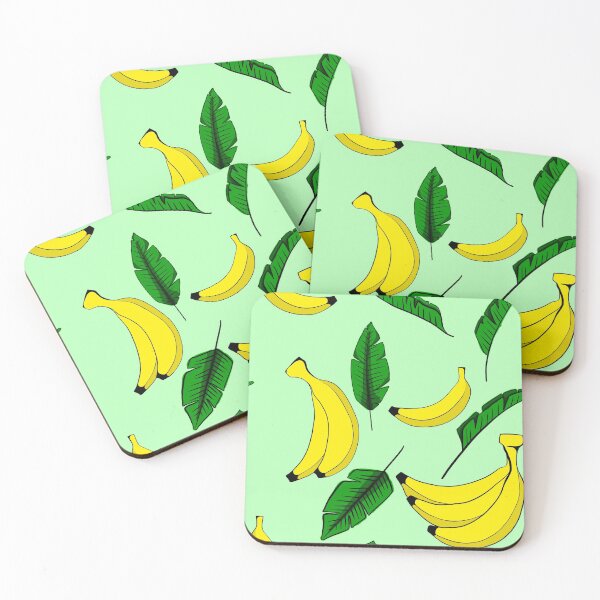 Item preview, Bananas and Leaves with White Background Summer Fruits Design designed and sold by SemDesigns1.