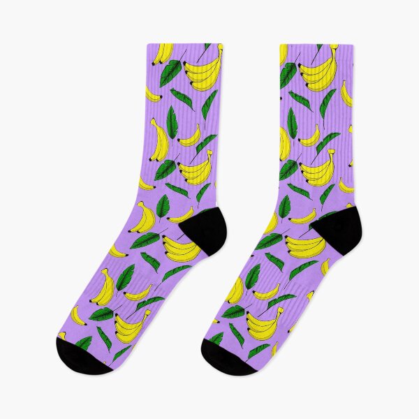 Item preview, Bananas and Leaves with Purple Background Summer Fruits Design designed and sold by SemDesigns1.