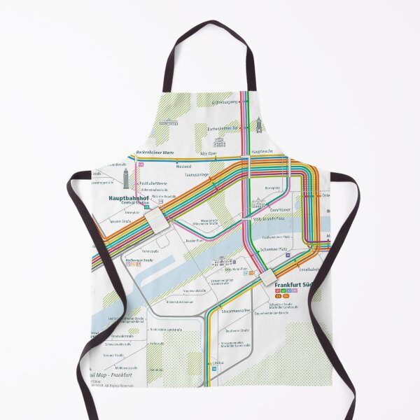 Item preview, Frankfurt City Rail Map Square designed and sold by AnsgarVollmer.