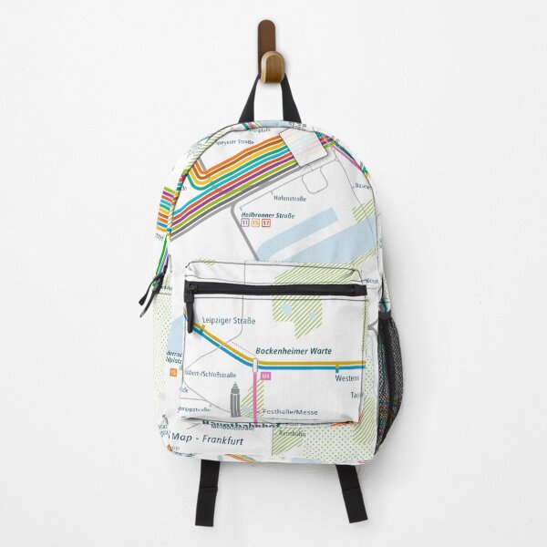 Item preview, Frankfurt City Rail Map Square designed and sold by AnsgarVollmer.