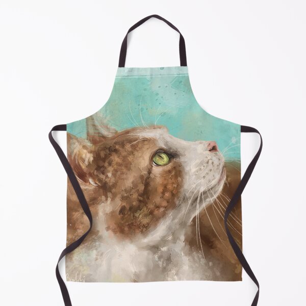 Item preview, Painting of a White and Orange Cat Looking to the Side designed and sold by ibadishi.