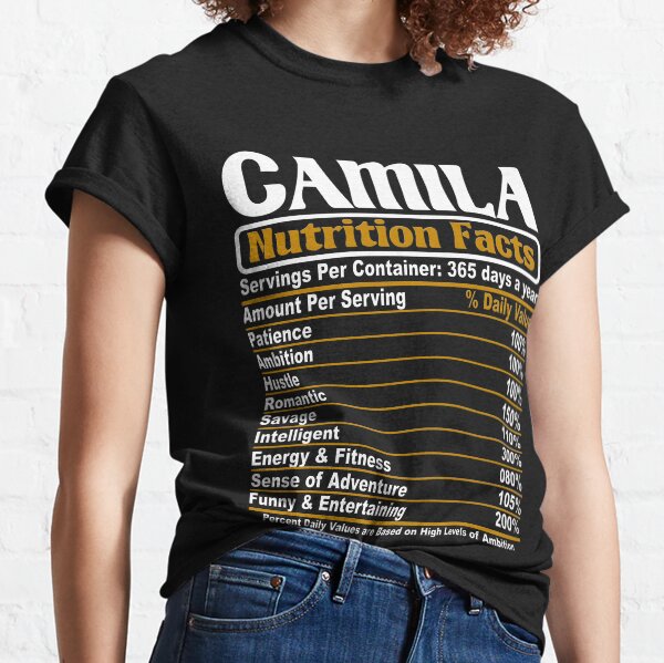 Datos nutricionales de Camila Camiseta clásica