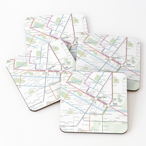Item preview, Freiburg City Rail Map Square designed and sold by AnsgarVollmer.