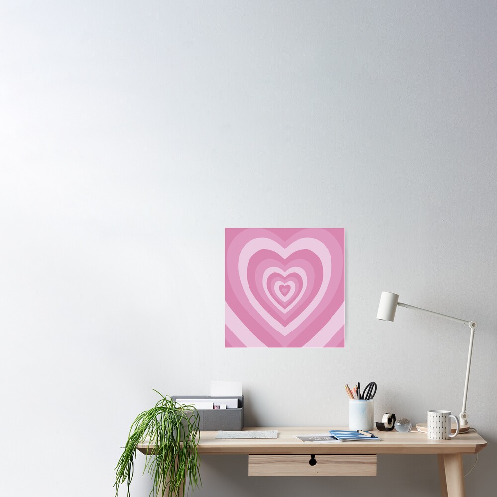 Pink Retro Heart Sticker for Sale by muffinstandd