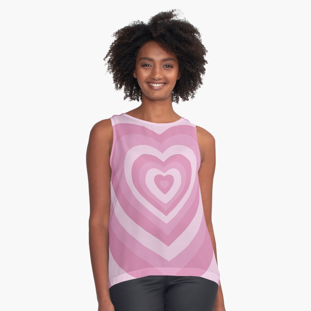 Pink Heart Tank Top