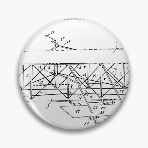 Item preview, Orville, 1906 Flying Machine, original patent drawing white background designed and sold by QualitySolution.
