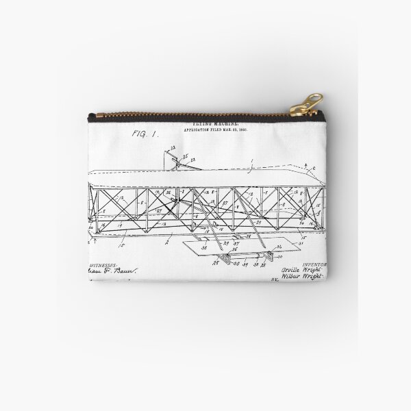 Item preview, Orville, 1906 Flying Machine, original patent drawing white background designed and sold by QualitySolution.
