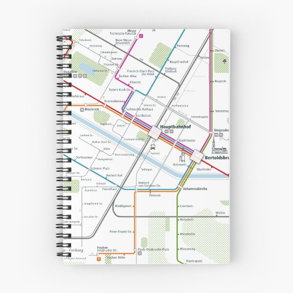 Item preview, Freiburg City Rail Map Square designed and sold by AnsgarVollmer.