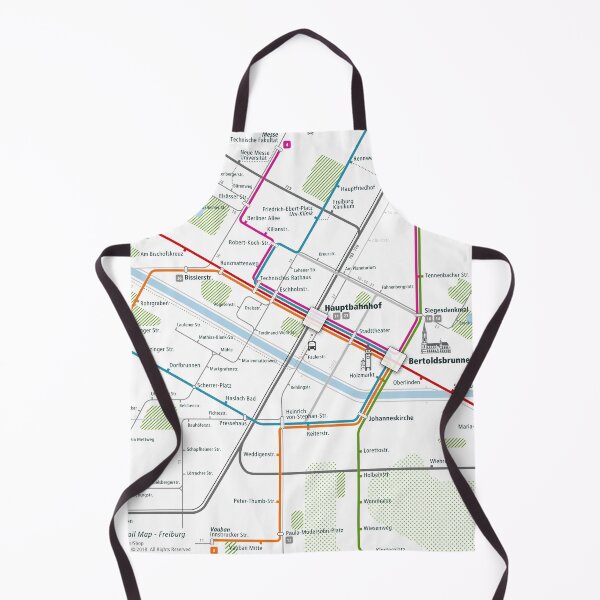 Item preview, Freiburg City Rail Map Square designed and sold by AnsgarVollmer.