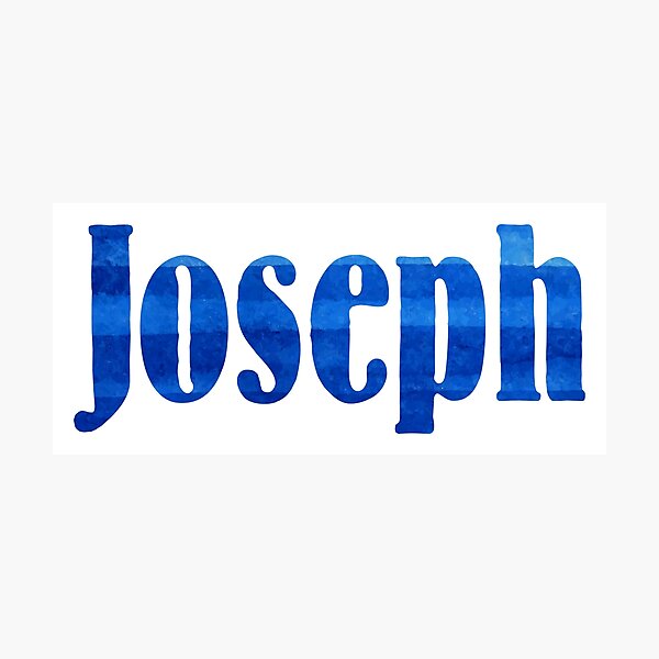 Item preview, Joseph boys name blue watercolor design designed and sold by ComicKitsch.