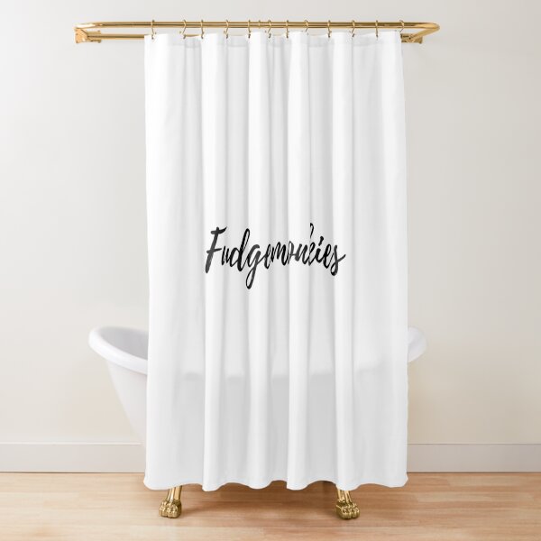 Fudgemonkies Sticker Quote Shower Curtain