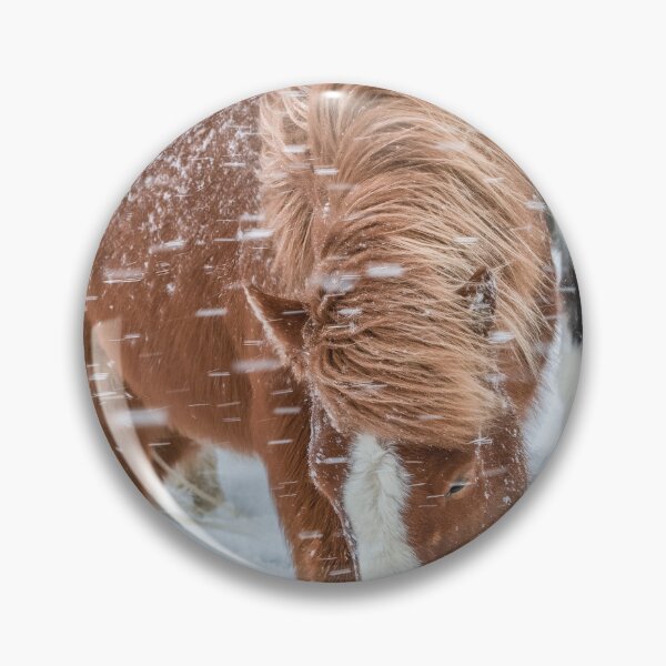 Item preview, Icelandic horse in the driving snow designed and sold by BerryvineImage.
