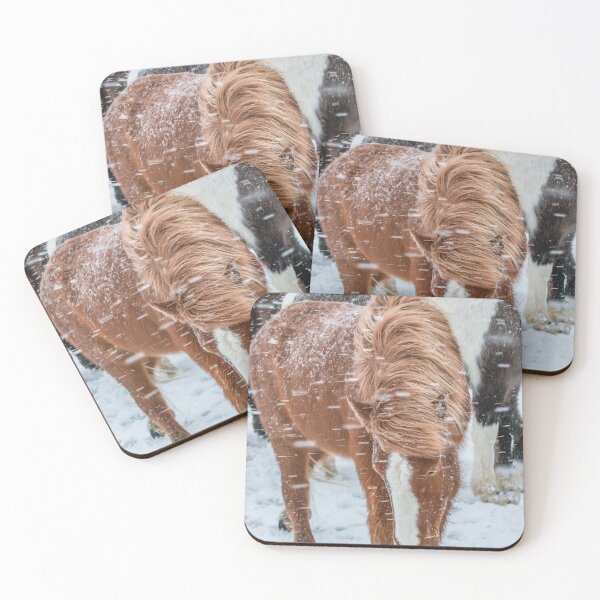 Item preview, Icelandic horse in the driving snow designed and sold by BerryvineImage.