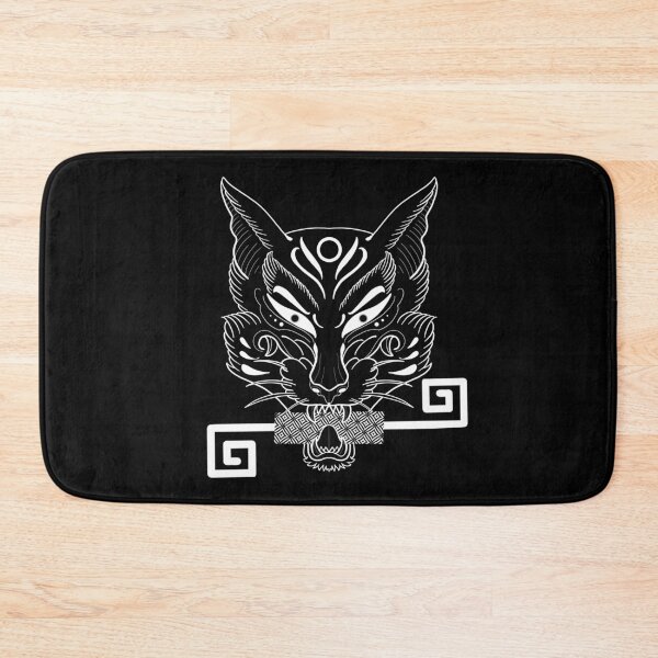 Item preview, Magic kitsune fox with key monochrome white designed and sold by Blacklinesw9.