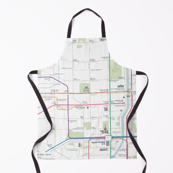 Item preview, Kyoto City Rail Map Square designed and sold by AnsgarVollmer.