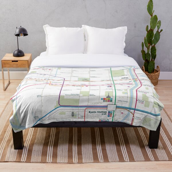 Item preview, Kyoto City Rail Map Square designed and sold by AnsgarVollmer.