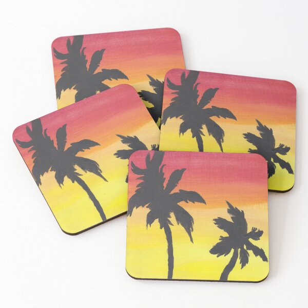 Item preview, Palm Trees at Sunset Painting designed and sold by HettyART.