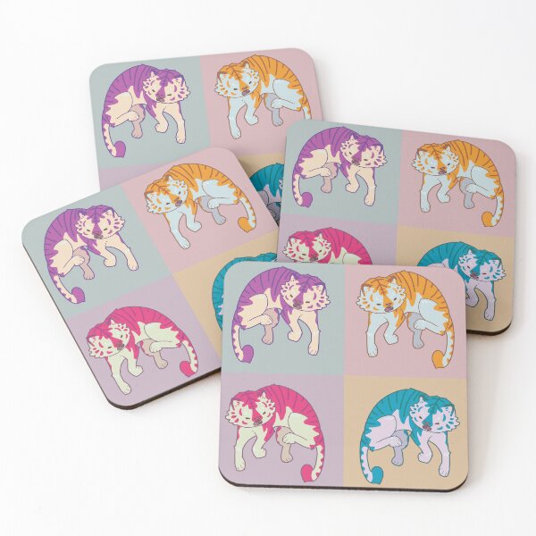 Item preview, Multicolored Jumping Tiger Pattern designed and sold by Elise Everett.