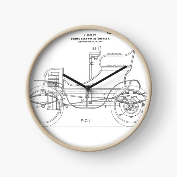 Artikel-Vorschau von 1901, Antriebssystem, originale Patentzeichnung, originaler weißer Hintergrund, designt und verkauft von QualitySolution.