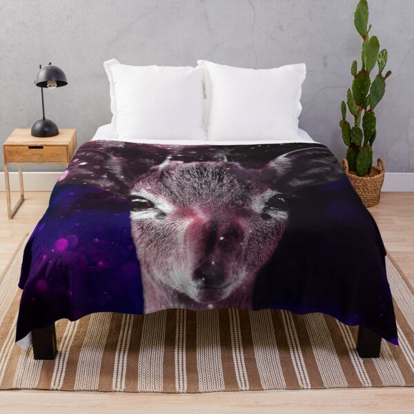Item preview, Gazelle antelope in galaxy with full moon designed and sold by felinefeelings.