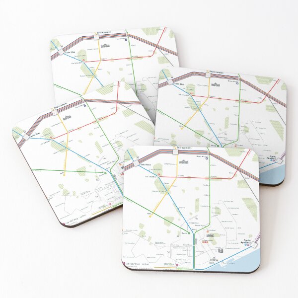 Item preview, Lisbon City Rail Map Square designed and sold by AnsgarVollmer.