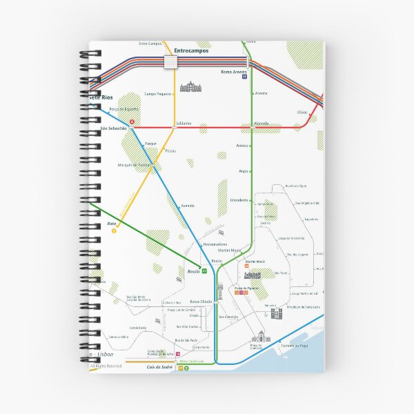 Item preview, Lisbon City Rail Map Square designed and sold by AnsgarVollmer.