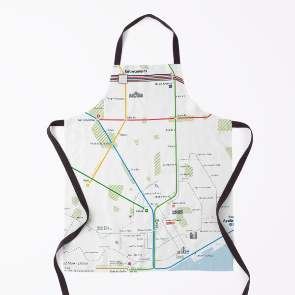 Item preview, Lisbon City Rail Map Square designed and sold by AnsgarVollmer.