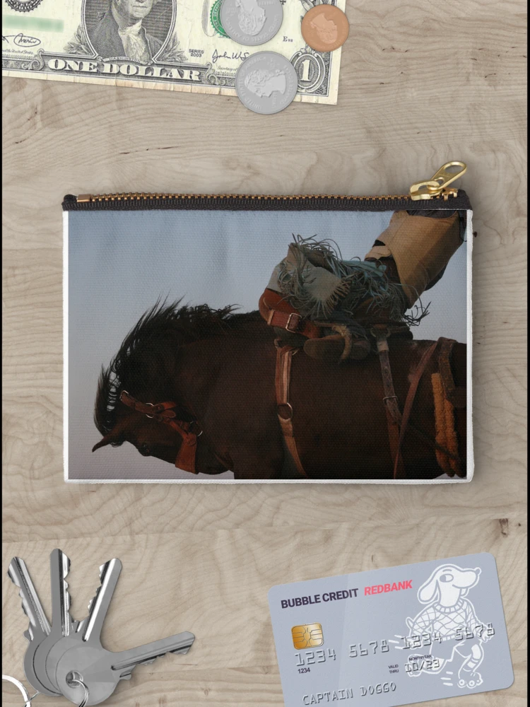 Thumbnail 3 of 4, Zipper Pouch, Saddle Bronc Rider designed and sold by Rodeo-Photos.