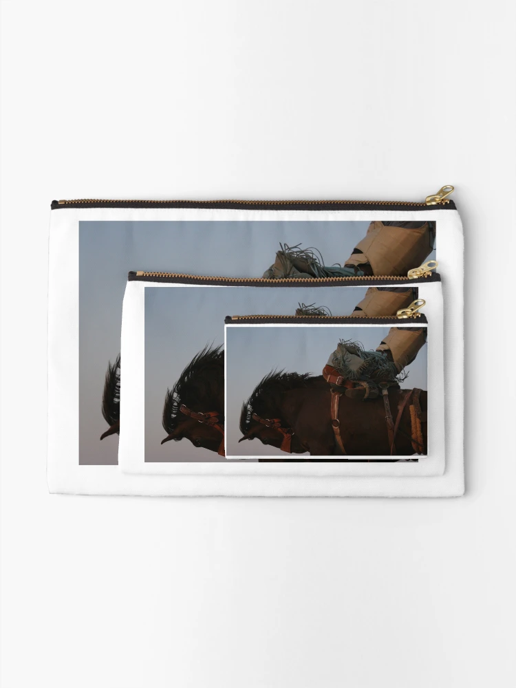 Thumbnail 2 of 4, Zipper Pouch, Saddle Bronc Rider designed and sold by Rodeo-Photos.