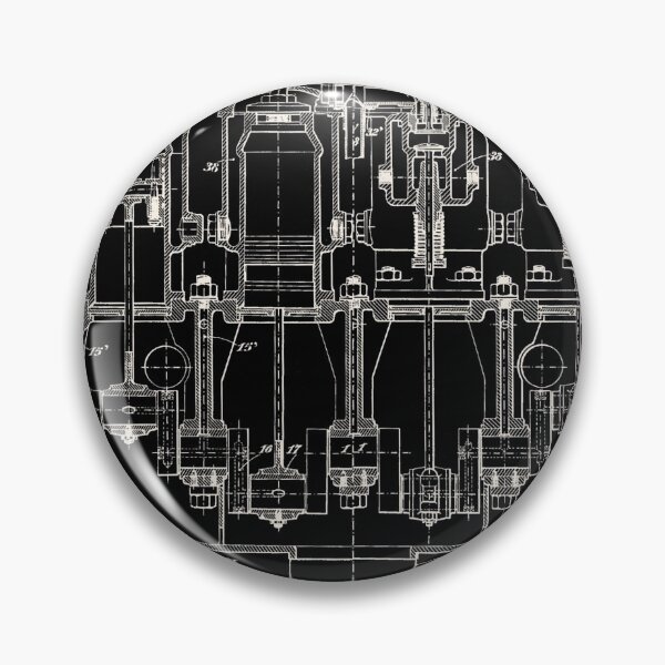 Item preview, De Dion 1908, Engine ,original patent drawing marbled black background designed and sold by QualitySolution.