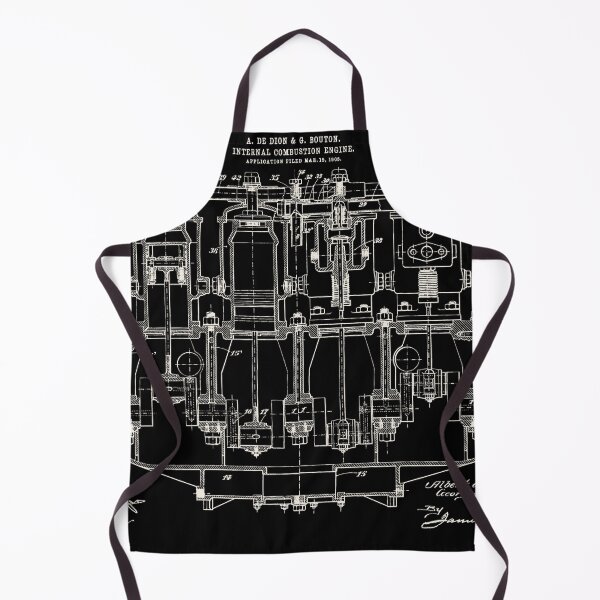 Item preview, De Dion 1908, Engine ,original patent drawing marbled black background designed and sold by QualitySolution.