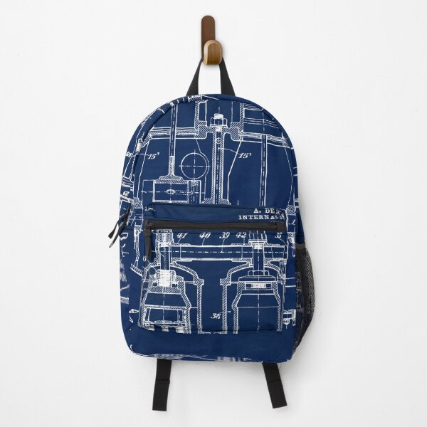 Item preview, De Dion 1908, Engine ,original patent drawing Slate Blue background designed and sold by QualitySolution.